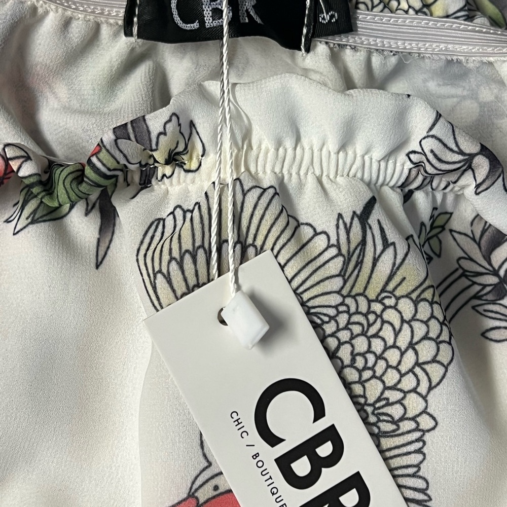 CBR Boutique Romper Flowy Tropical Dress Size Small NWT - Picture 12 of 13